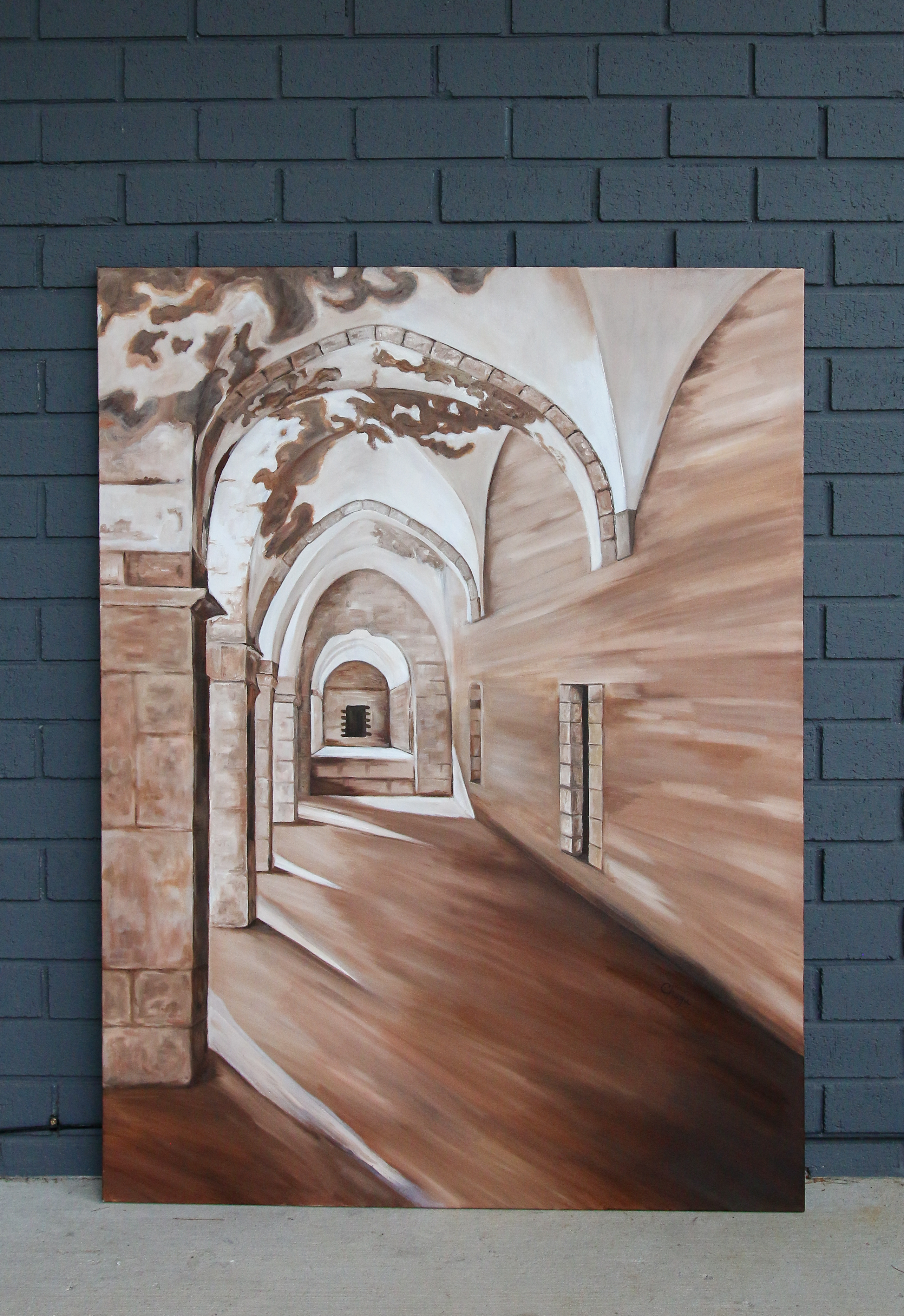 <h9> Gradient Archway <br> Oil on Canvas<br> 36x48 <br>  $2700 </h9>